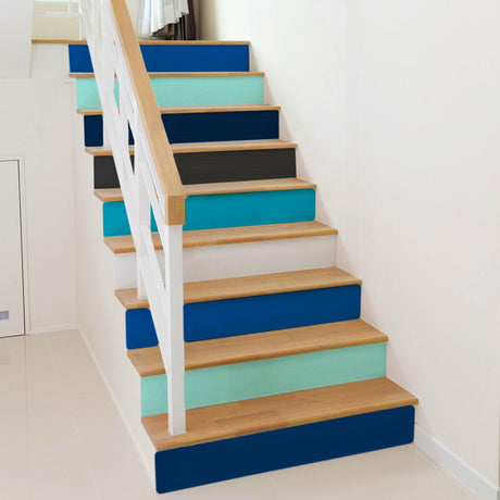 Gradient Color Self-adhesive Stairs Risers Stickers - Decords