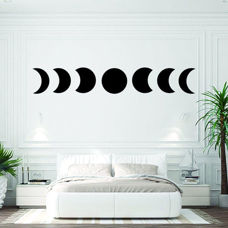 Moon Phase Wall Decor Sticker - Moon Phases Vinyl Decal - Decords