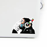 Glow in the Dark Monkey Laptop Vinyl Sticker - Glowing Music Decal For Macbook - Decords