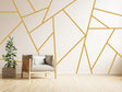 Gold Thin Line Stickers - Geometric Peel And Stick Stripe Wall Decals For Bedroom Decor - Decords