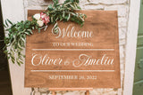 Welcome To Our Wedding Sign Decal - Custom Name Vinyl Sticker For Mirror Wedding Ceremony - Decords