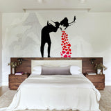 Street Art Style Love Sick Girl Wall Decal - Urban Vinyl Sticker Collection - Decords