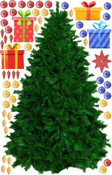 Large Christmas Tree Wall Sticker - Green Pine Vinyl Decal Decoration For Living Room - Decords