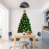 Large Christmas Tree Wall Sticker - Green Pine Vinyl Decal Decoration For Living Room - Decords