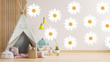 24x Daisy Wall Decals - White Flowers Room Decor Stickers - Decords