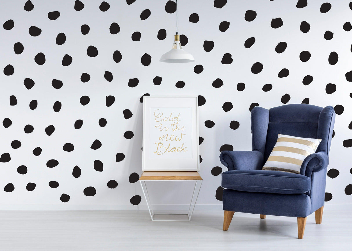 250x Polka Dots Wall Decal - Irregular Modern Dot Stickers - Decords