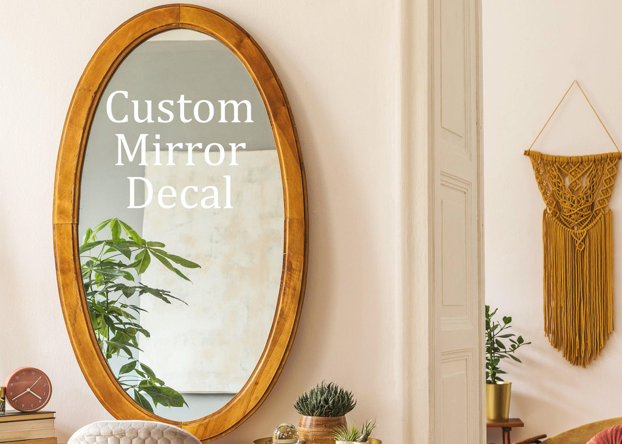 Customized Glass Mirror Sticker: Personalized Elegant Reflection, Captivating Glass Decal - Decords