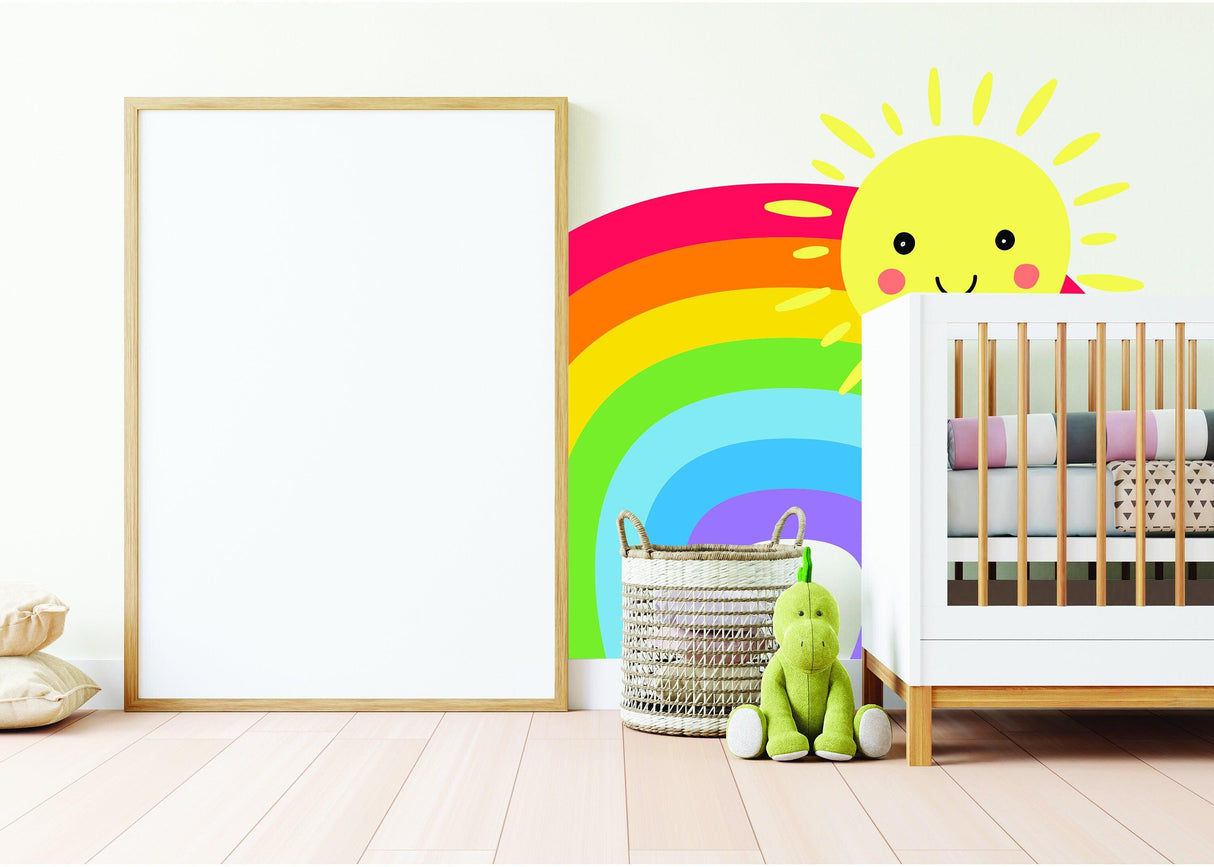 Rainbow Wall Sticker - Nursery Baby Room Decoration Colorful Vinyl Decal - Decords