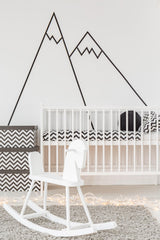 Black Mountain Line Peel and Stick Decals - Trendy Wall Stickers - Decords