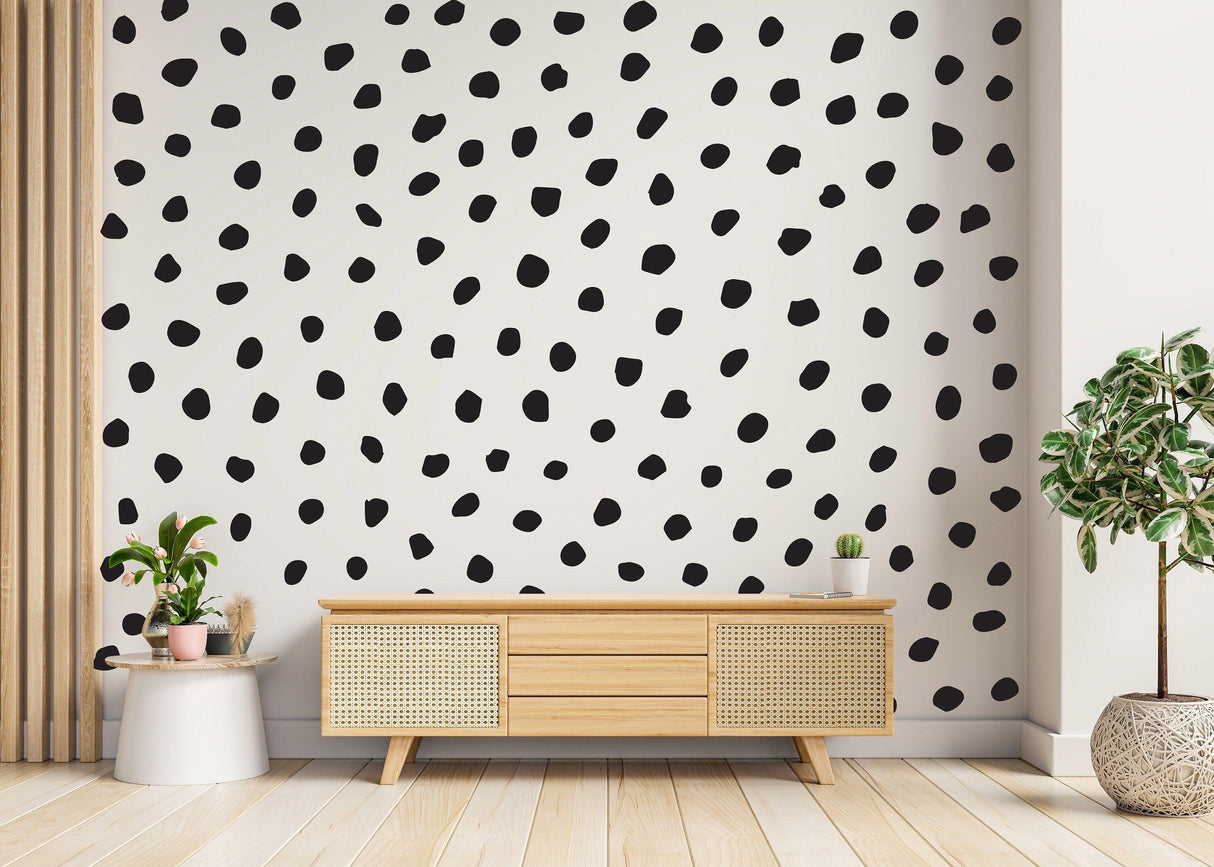 250x Polka Dots Wall Decal - Irregular Modern Dot Stickers - Decords