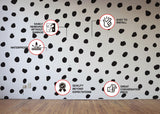 250x Polka Dots Wall Decal - Irregular Modern Dot Stickers - Decords