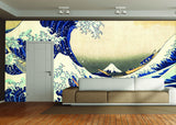 Kanagawa Wave Wallpaper Decal - The Great Waves Japanese Ocean Art Vinyl Wall Sticker for Home Decor - Decords