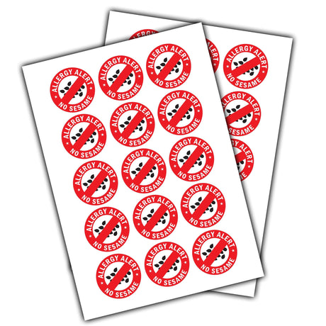 Sesame Allergen Warning Labels: Secure Allergy Prevention Stickers! - Decords