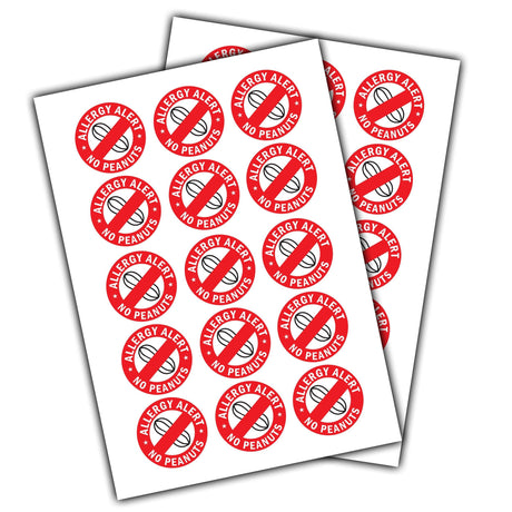 Allergy Alert Stickers - Peanut Sensitivity Warning Labels for Safety - Decords