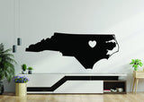 Tar Heel State Pride Vinyl Sticker - Removable Wall Decal - Decords