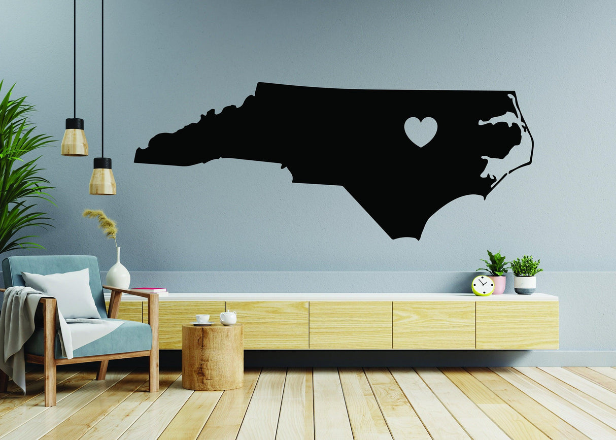 Tar Heel State Pride Vinyl Sticker - Removable Wall Decal - Decords