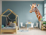 Giraffe Wall Decal - Playful Animal Stickers - Decords