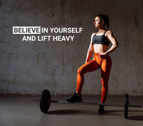 Motivational Gym Wall Decal - Believe in Yourself Fitness Workout Motivation Quote Sticker - Decords