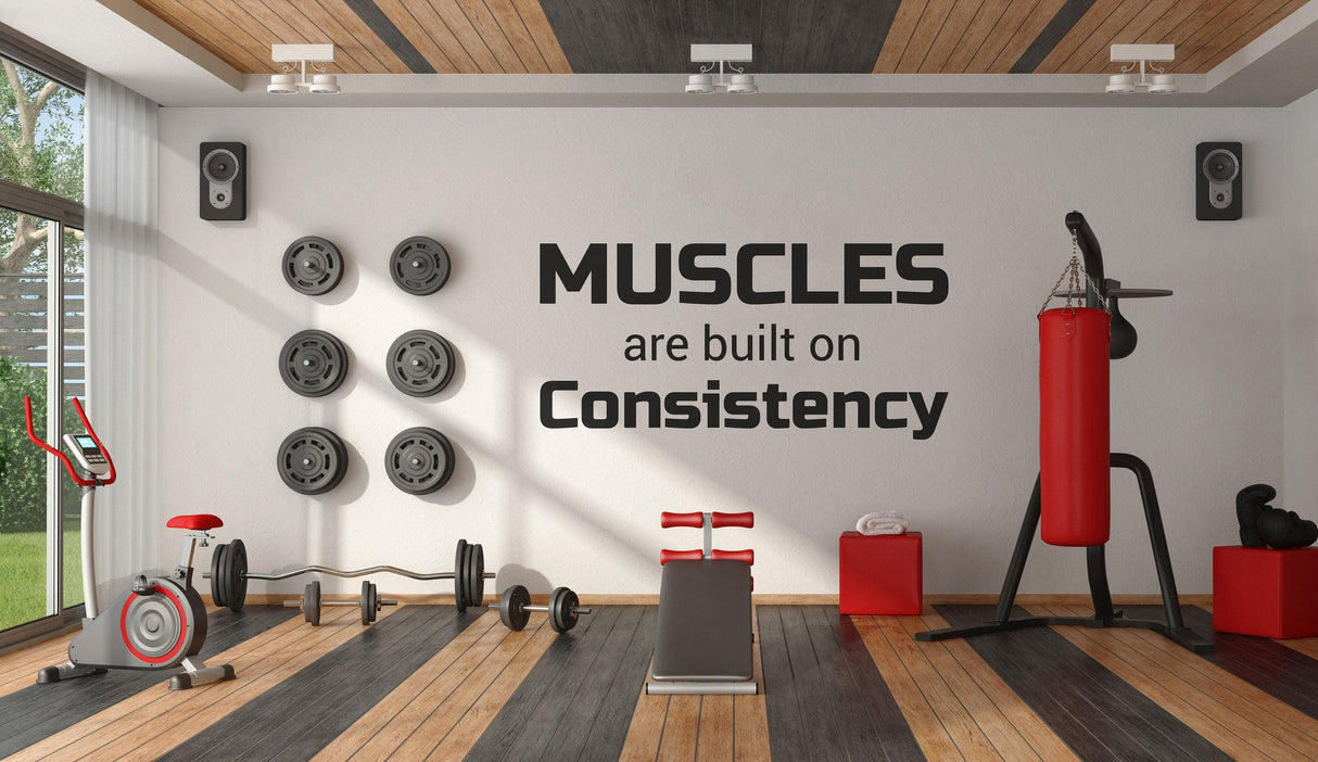 Fitness Inspiration Wall Sticker, Weightlifting Motivational Vinyl Decal - Decords