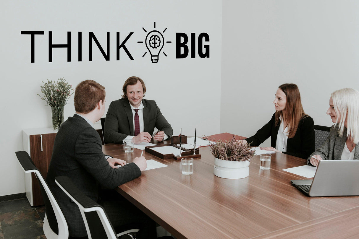 Thing Big Wall Art Sticker for Office Success - Thinking Smart Inspirational & Motivational Conference Room Decor Decal - Decords