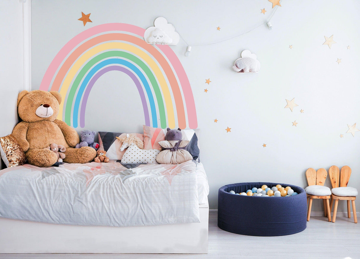 Charming Boho Style Rainbow Wall Sticker - Nursery Room Cute Decal Decor - Decords