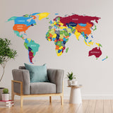 Global Traveler Themed Vinyl Wall Sticker Decal - World Exploration Design - Decords