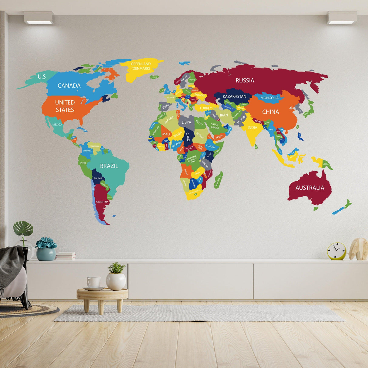 Global Traveler Themed Vinyl Wall Sticker Decal - World Exploration Design - Decords