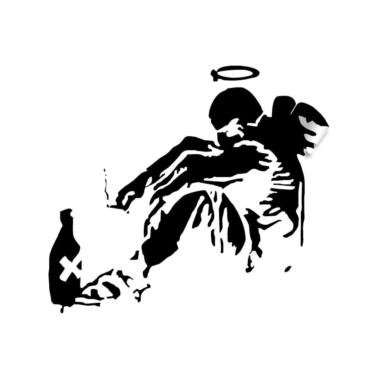 Banksy Fallen Angel Wall Decal - Street Art Graffiti Decor - Decords