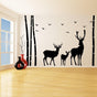 Deer & Moose Wildlife Wall Decal - Birch Tree Forest Vinyl Sticker, Perfect for Nursery and Kids Room - Decords