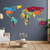 Global Traveler Themed Vinyl Wall Sticker Decal - World Exploration Design - Decords