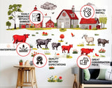 Farmyard Wall Decals: Whimsical Countryside Kids Room Transformative Decorations - Decords