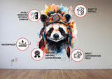 Panda-themed Wall Sticker, Removable Paradise Panda Decal for Wall Decor - Decords