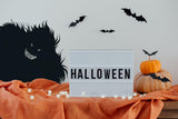 Halloween Monster Window Decal - Creepy Silhouette Stickers for Doors & Garage - Decords