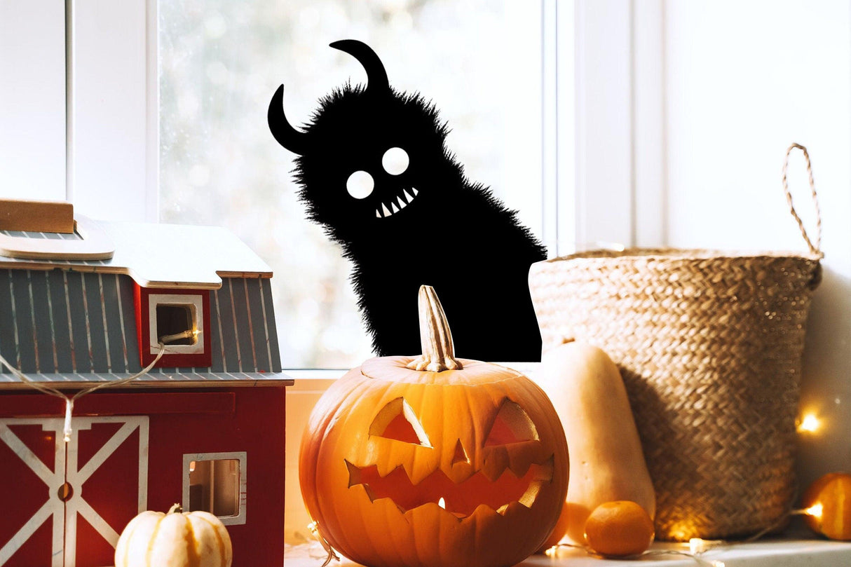 Specter Window Art for Halloween - Spooky Shadow Ghost Decoration for Festive Season - Decords