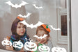 Halloween Window Decals - Spooky Delights with Festive Pumpkins and Bats Display Stickers - Decords