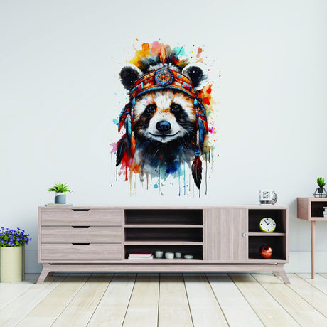 Panda-themed Wall Sticker, Removable Paradise Panda Decal for Wall Decor - Decords