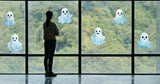 12x Printed White Ghosts Window Decals - Spooky Halloween Window Stickers Decor - Decords