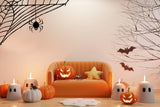 Halloween Spider Web Window Decal - Corner Glass Sticker - Decords