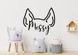 Custom Pet Ears Sticker - Personalized Dog Ears Outline Decal - Memorial Tattoo Design - Decords