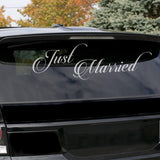 50% OFF - Just Married Car Vinyl Wedding Sticker - Window Glass Gift Stick Quote Vehicle Decal - Decords