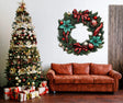 Lifelike Christmas Wreath Wall Decal - Door Sticker Displaying Holiday Elegance - Decords