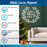 Charming Christmas Quote Wall Vinyl Sticker - "Be Merry y'all" Text Decal Sign - Decords