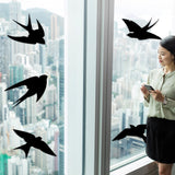 50% OFF - 25-Pack Black Bird Deterrent Window Decals - Anti-Collision Cling Stickers - Decords