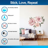 Elegant Peony Flowers Wall Decal - Watercolor Floral Peel and Stick Design - Decords