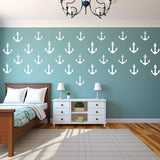 Vintage Anchor Wall Decal Collection - Set of 25 Nautical Vinyl Stickers - Decords