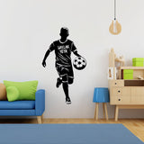 Custom Name Football Player Wall Sticker - Personalized Home Decor - Decords