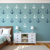 Vintage Anchor Wall Decal Collection - Set of 25 Nautical Vinyl Stickers - Decords