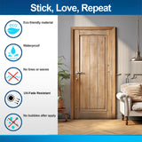 Rustic Brown Wood Barn Door Wallpaper Sticker - DIY Peel and Stick Wooden Door Cover Decal - Decords