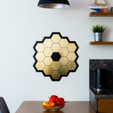 Space Telescope Mirrors Wall Sticker - Elegant Gold Chrome Vinyl Decal for Room Decor - Decords