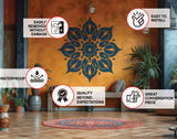 Elegant Mandala Wall Sticker - Symmetrical Design Vinyl Decal for Home and Studio - Decords